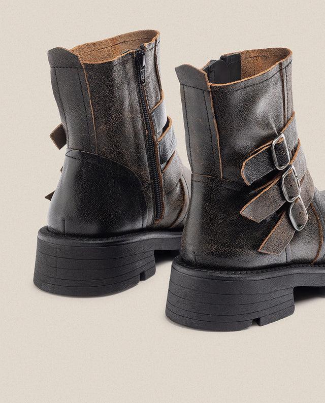 Yokono Botín Plano ELZE-004 Negro