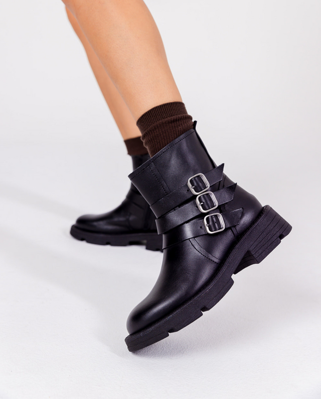 yokono Botín plano ELZE-004 negro