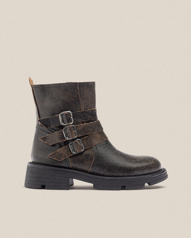 yokono Botín plano ELZE-004 negro