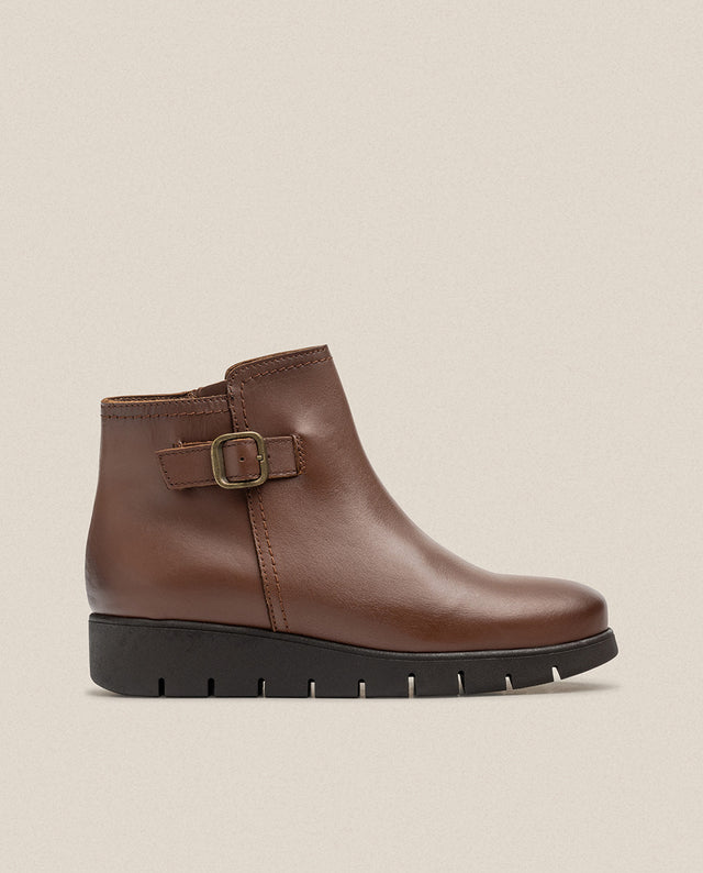 yokono Botín plano MANILA-002 marrón