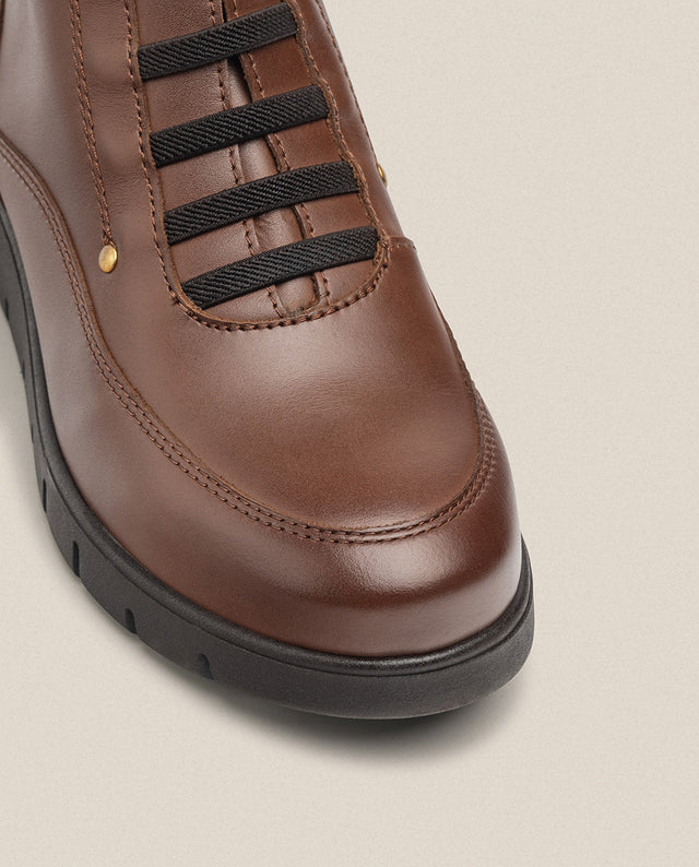 Yokono Botín Plano MANILA-003 Marrón