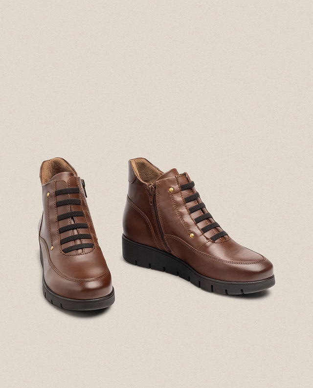 Yokono Botín Plano MANILA-003 Marrón