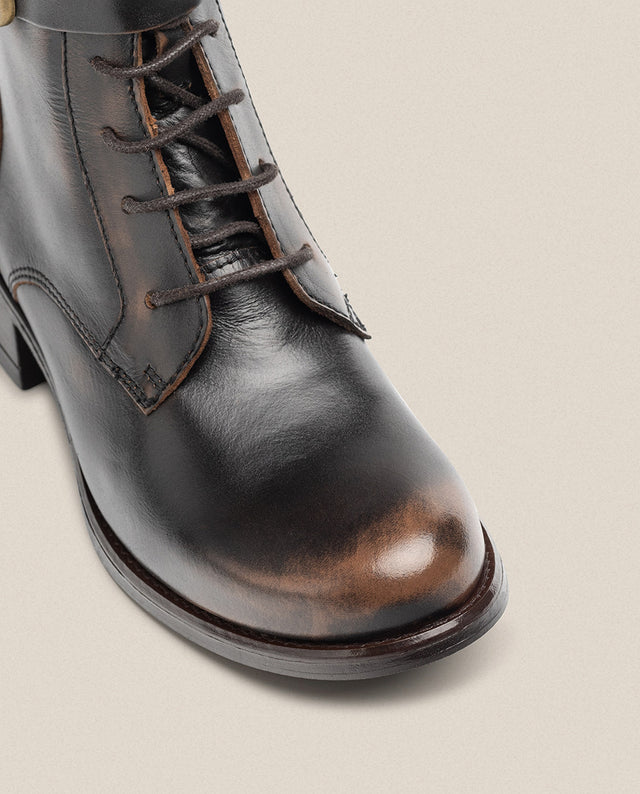 Yokono Botín Plano MONS-005 Marrón