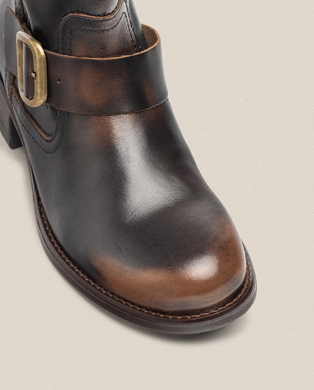 Yokono Botín Plano MONS-006 Marrón