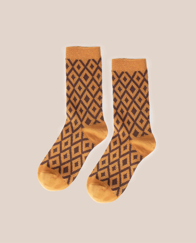 yokono Calcetín Diamante Camel