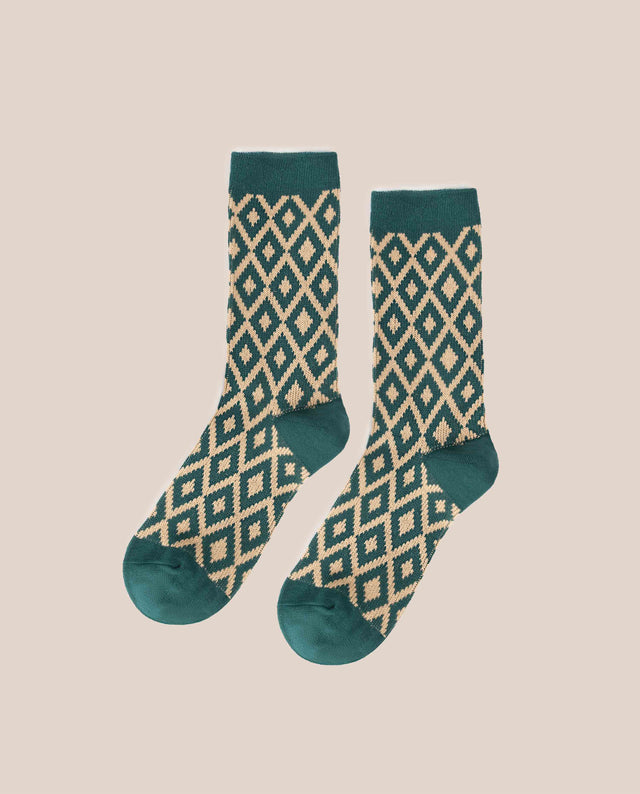 yokono Calcetín Diamante Verde