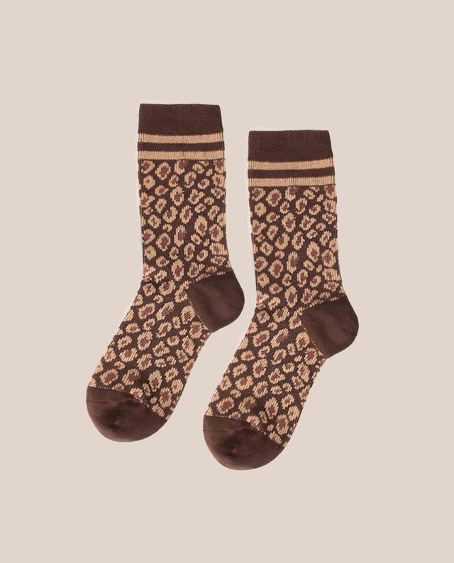 yokono Calcetín Leopardo Camel
