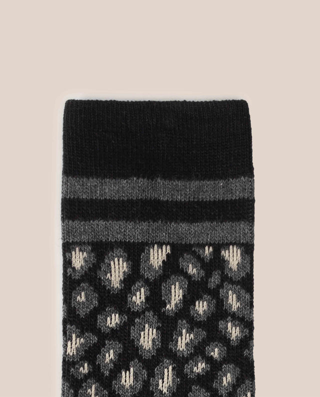 Yokono Calcetín Leopardo Negro