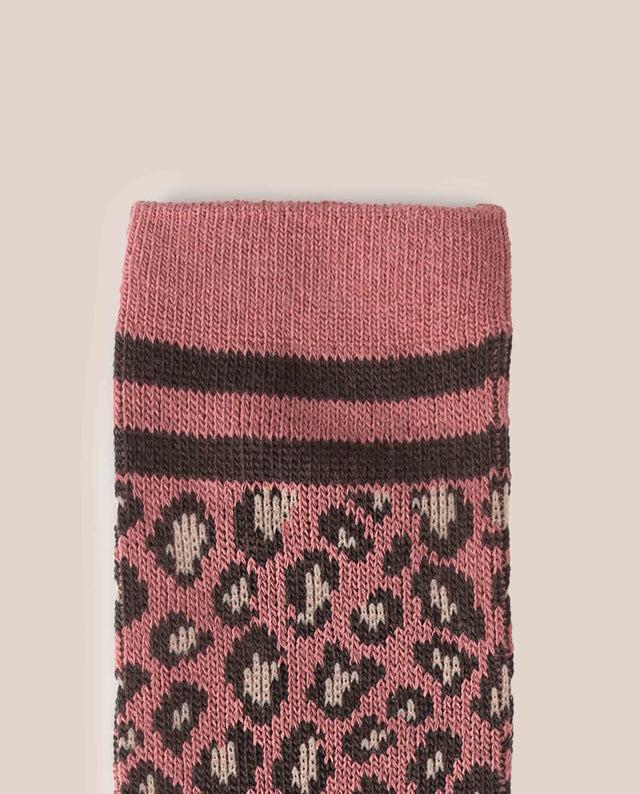 Yokono Calcetín Leopardo Rosa