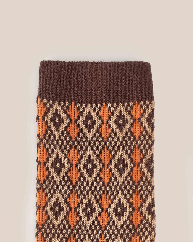 Yokono Calcetín Rombo Beige