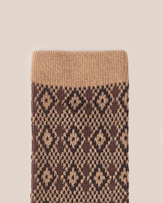 Yokono Calcetín Rombo Camel
