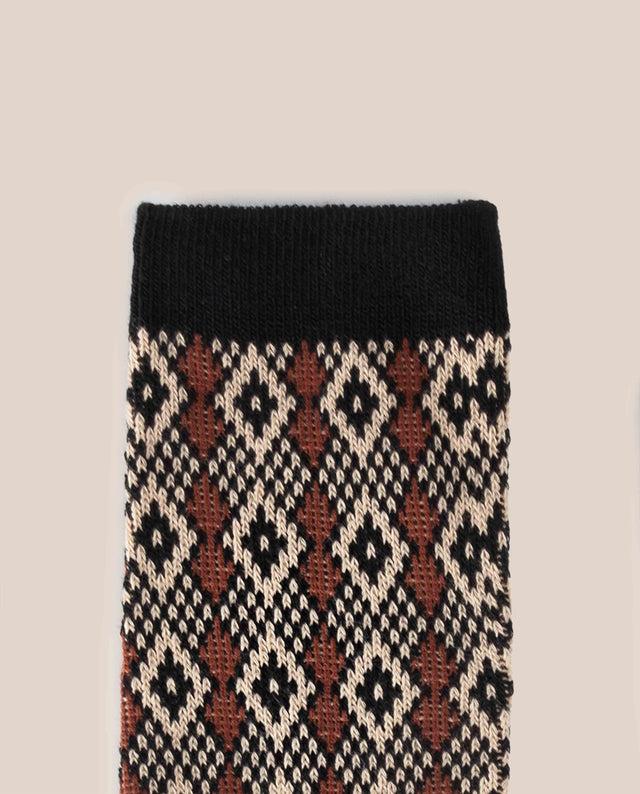 Yokono Calcetín Rombo Negro