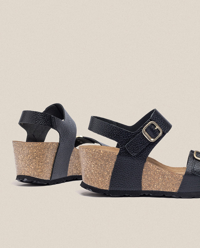 Yokono Sandalia Cuña Bari 301 Negro