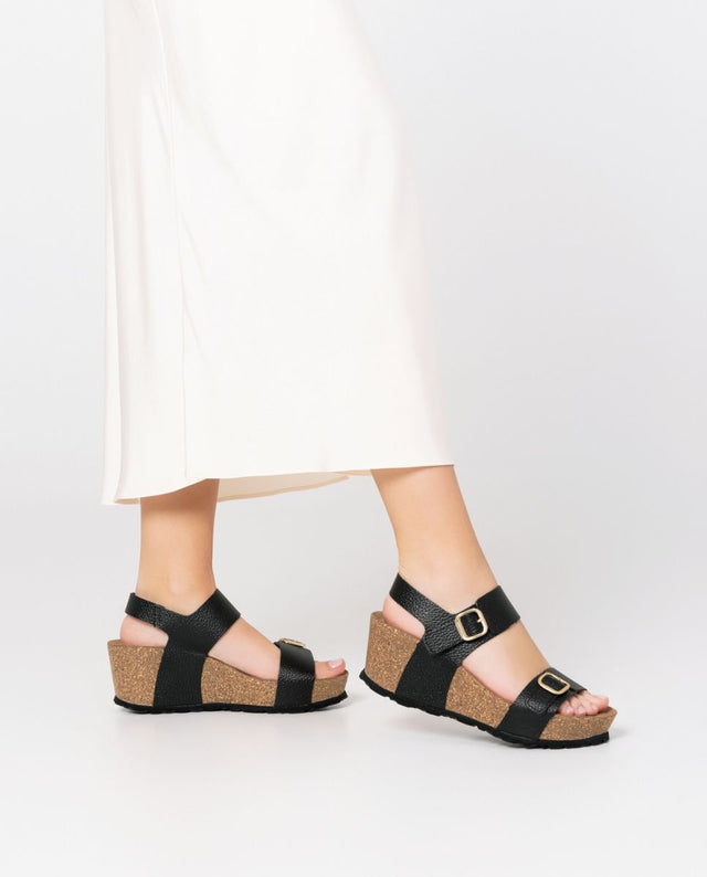 Yokono Sandalia Cuña Bari 301 Negro