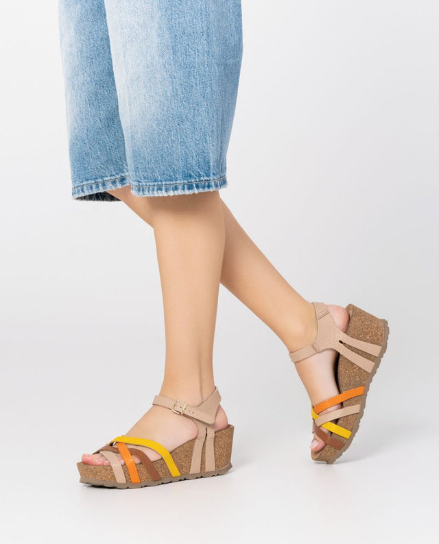Yokono Sandalia Cuña Bari 302 Beige