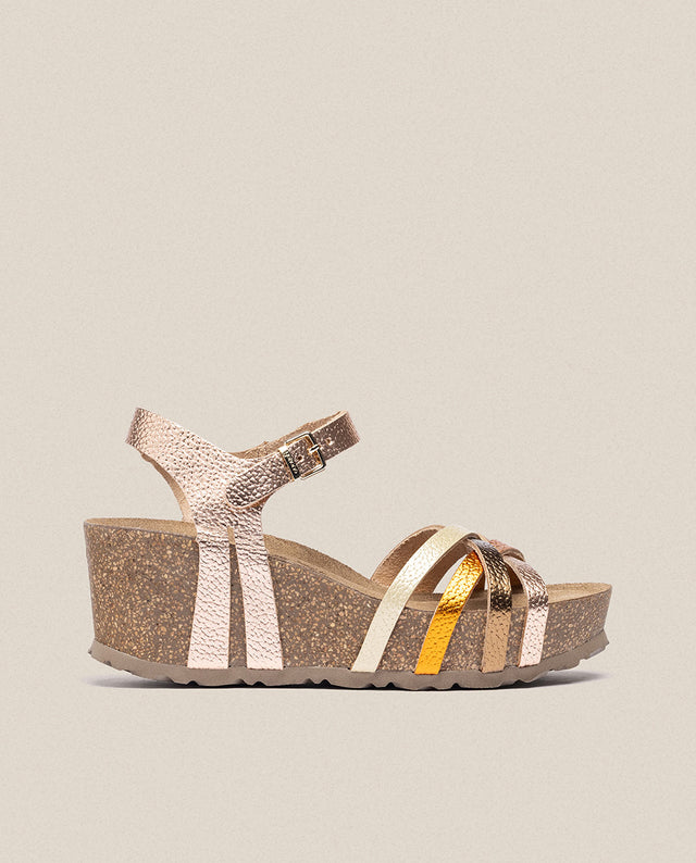 Yokono Sandalia Cuña Bari 302 Rosa