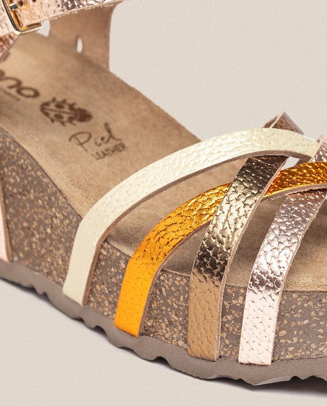 Yokono Sandalia Cuña Bari 302 Rosa