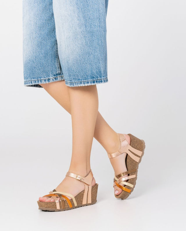 yokono Sandalia cuña Bari 302 rosa