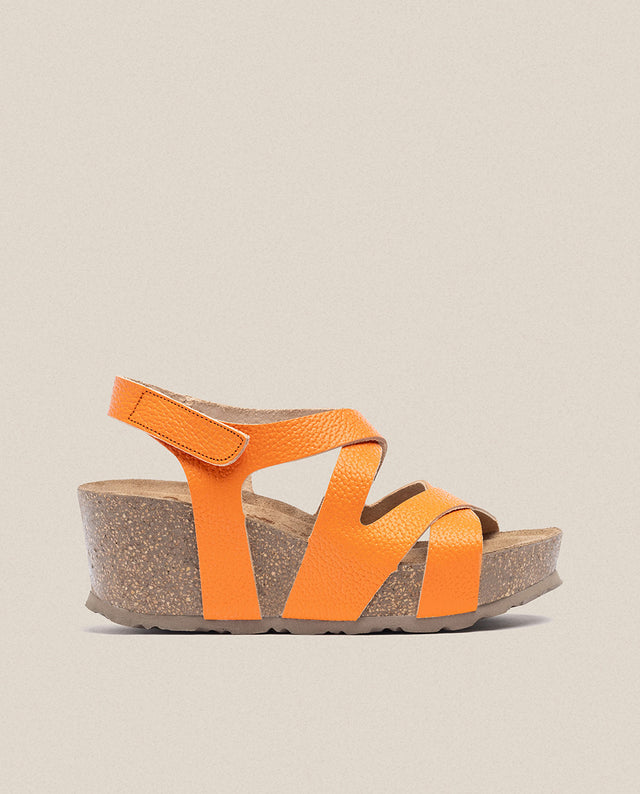 Yokono Sandalia Cuña Bari 303 Naranja