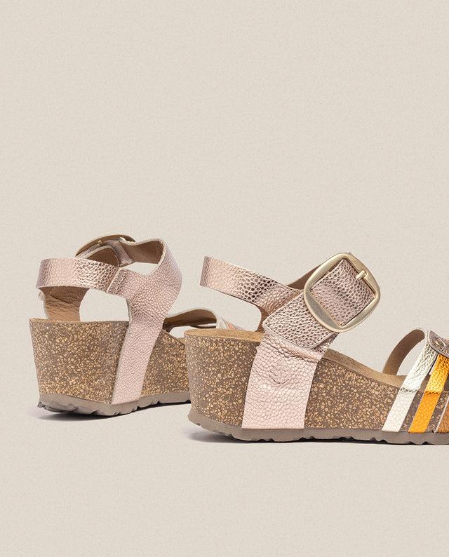 Yokono Sandalia Cuña Bari 304 Rosa