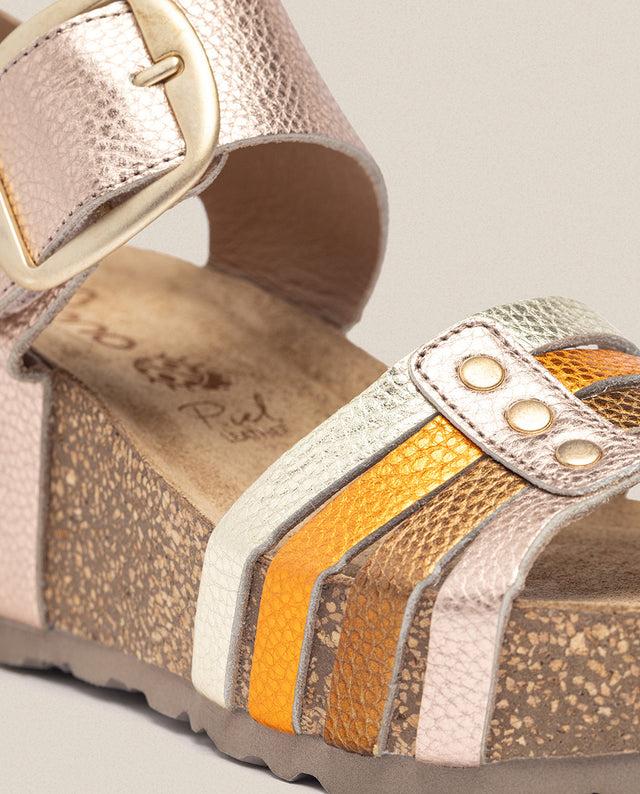 Yokono Sandalia Cuña Bari 304 Rosa