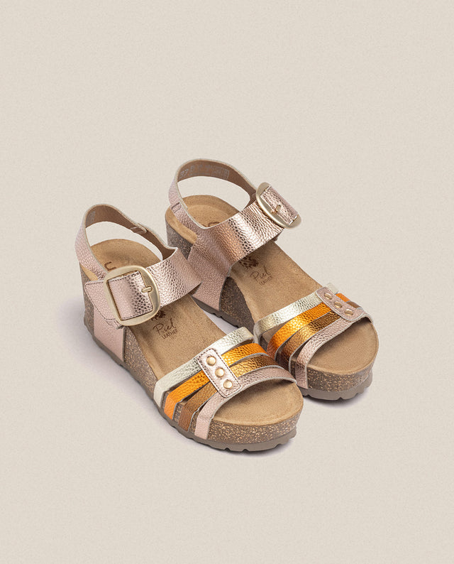 Yokono Sandalia Cuña Bari 304 Rosa