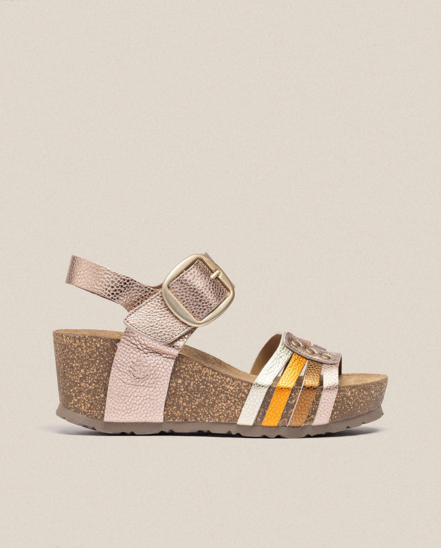 yokono Sandalia cuña Bari 304 rosa