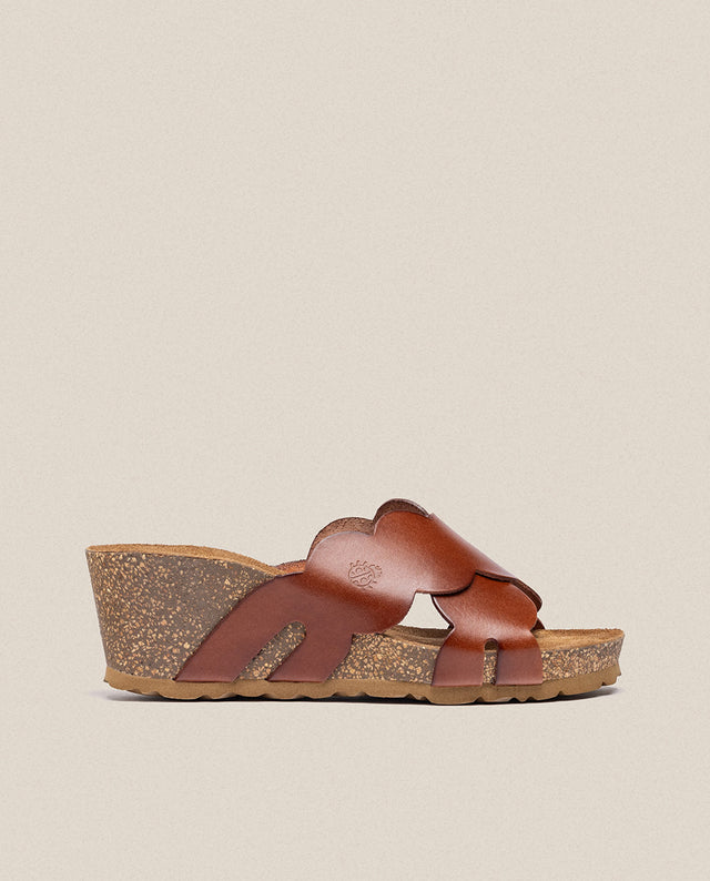yokono Sandalia cuña Cadiz 300 marrón