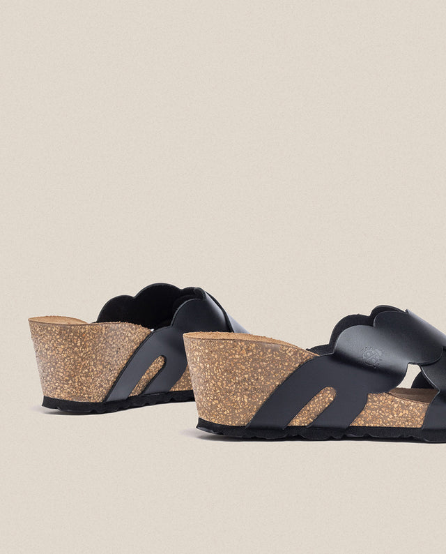 Yokono Sandalia Cuña Cadiz 300 Negro