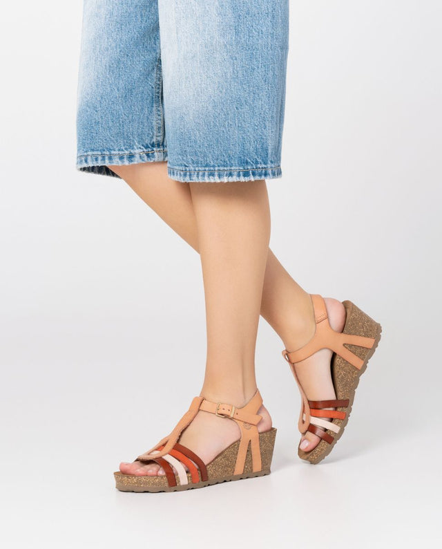 Yokono Sandalia Cuña Cadiz 301 Beige