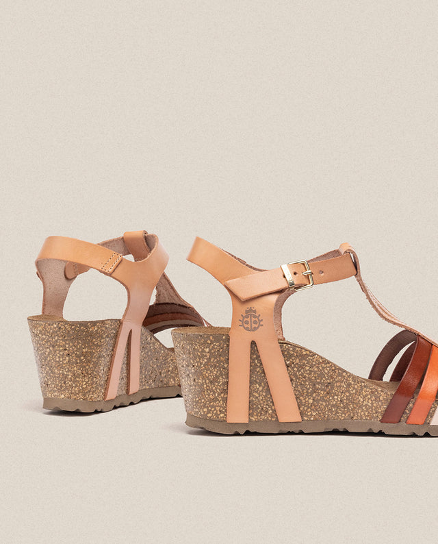 Yokono Sandalia Cuña Cadiz 301 Beige