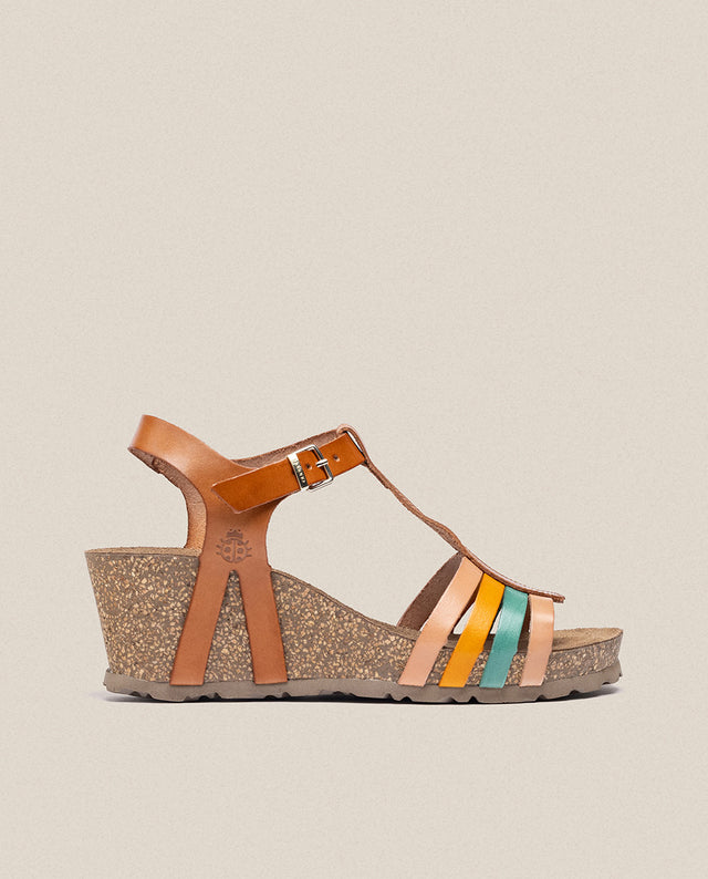 Yokono Sandalia Cuña Cadiz 301 Marrón