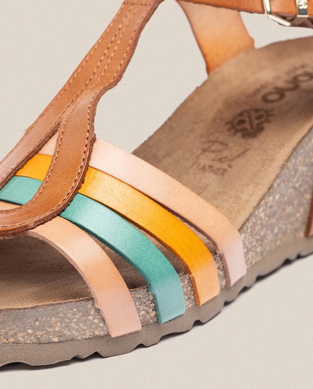 Yokono Sandalia Cuña Cadiz 301 Marrón