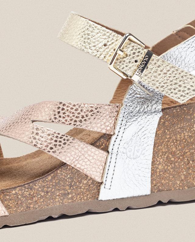 Yokono Sandalia Cuña Cadiz 302 Rosa