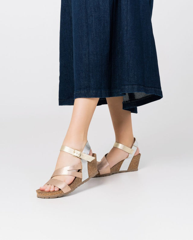 yokono Sandalia cuña Cadiz 302 rosa