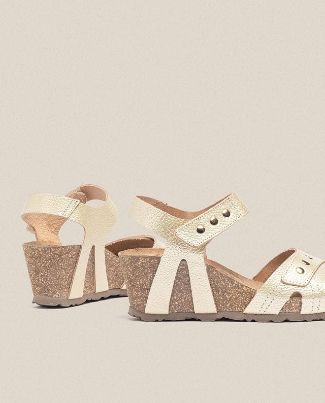 Yokono Sandalia Cuña Cadiz 303 Dorado