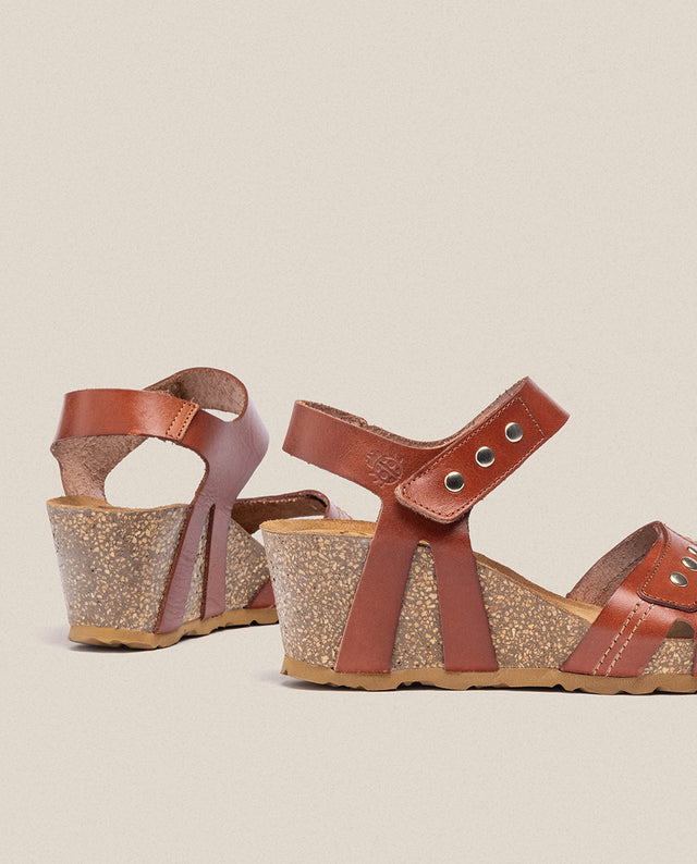 Yokono Sandalia Cuña Cadiz 303 Marrón