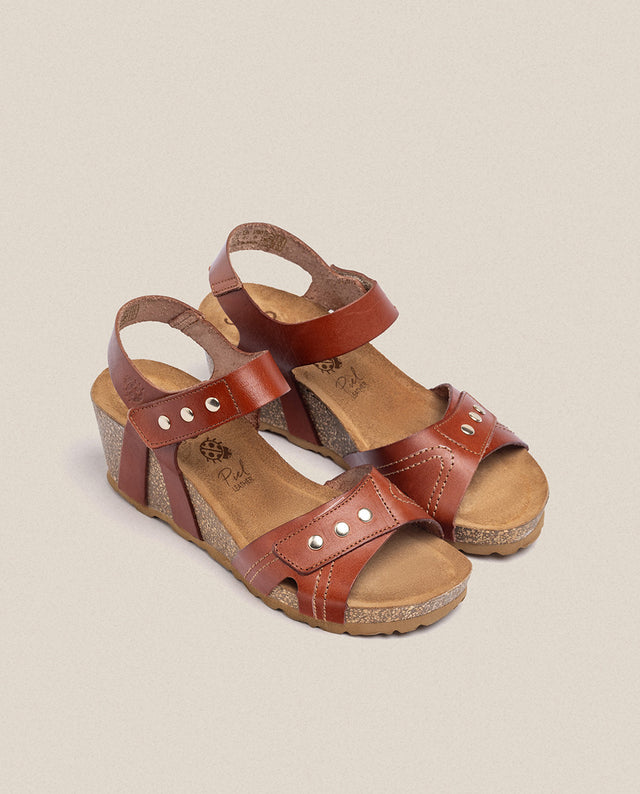 Yokono Sandalia Cuña Cadiz 303 Marrón