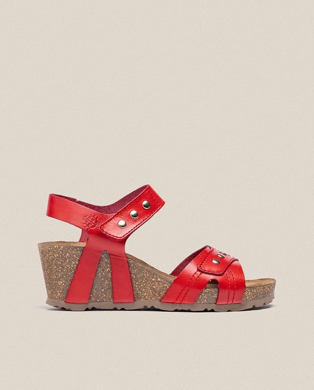 yokono Sandalia cuña Cadiz 303 rojo