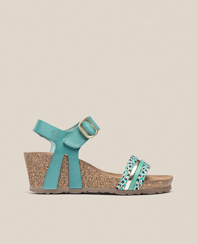 yokono Sandalia cuña Cadiz 306 azul