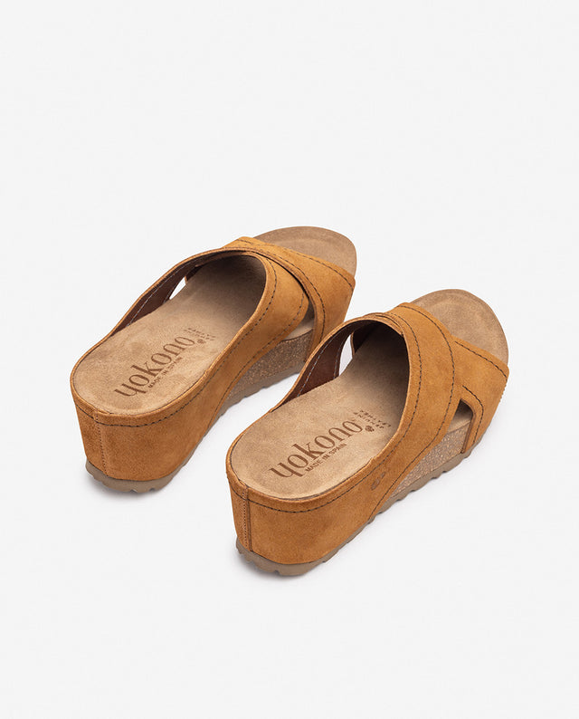 Yokono Sandalia De Cuña BARI-257 Marrón