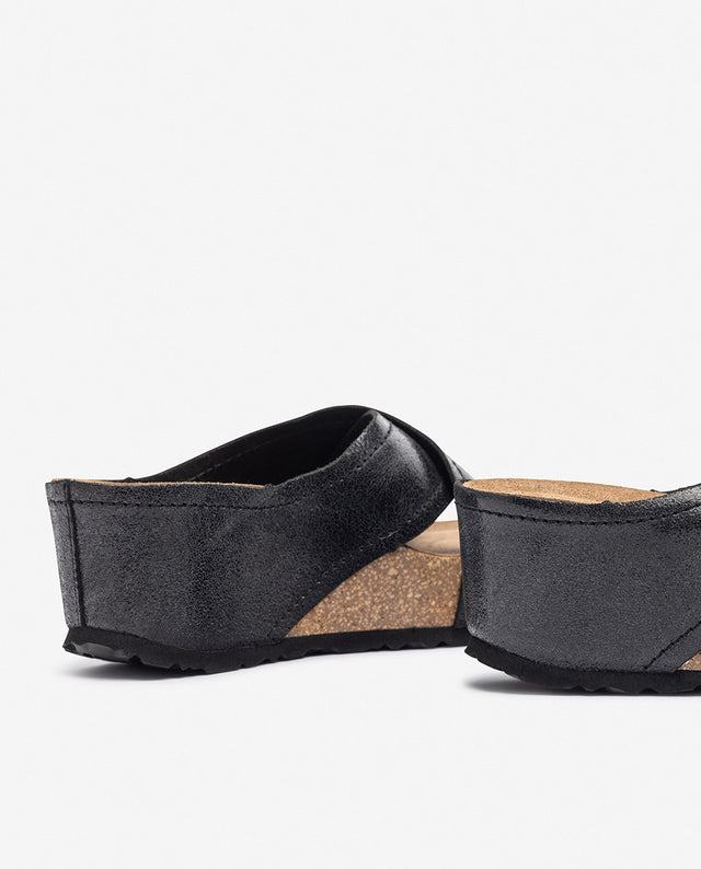 Yokono Sandalia De Cuña BARI-257 Negro