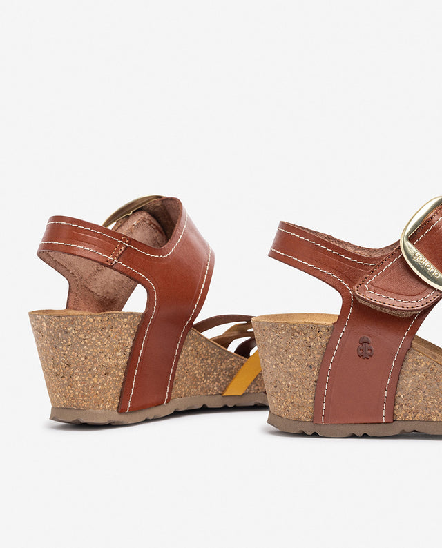 Yokono Sandalia De Cuña CADIZ-250 Amarillo