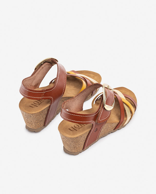 Yokono Sandalia De Cuña CADIZ-250 Amarillo