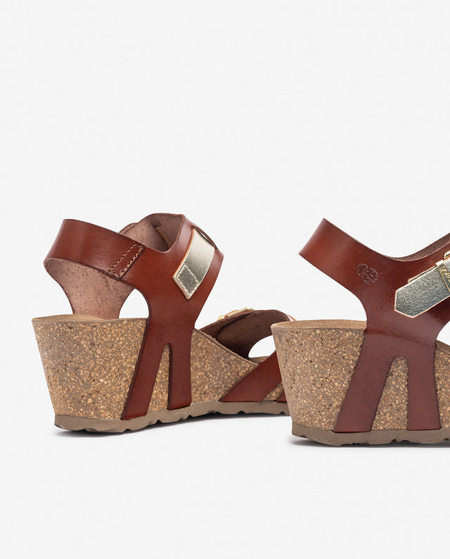 Yokono Sandalia De Cuña CADIZ-254 Marrón