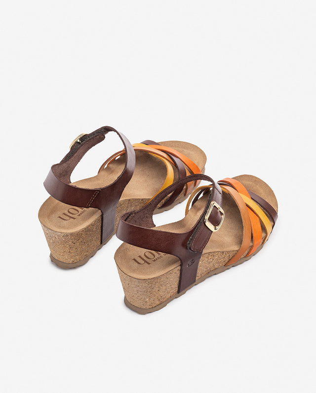 Yokono Sandalia De Cuña CADIZ-256 Marrón