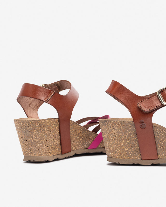 Yokono Sandalia De Cuña CADIZ-256 Rosa