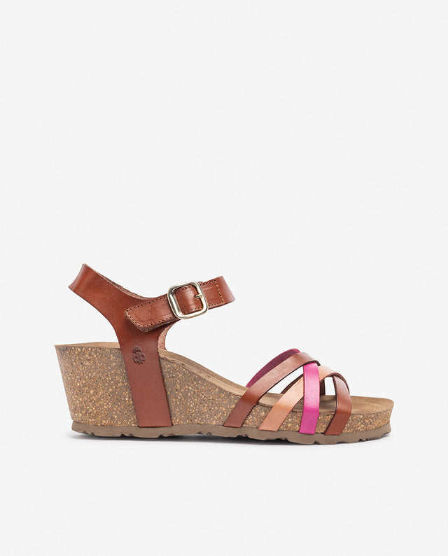 yokono Sandalia de cuña CADIZ-256 rosa