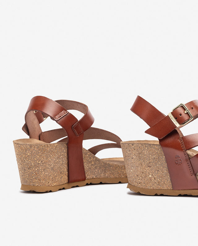 Yokono Sandalia De Cuña CADIZ-302 Marrón