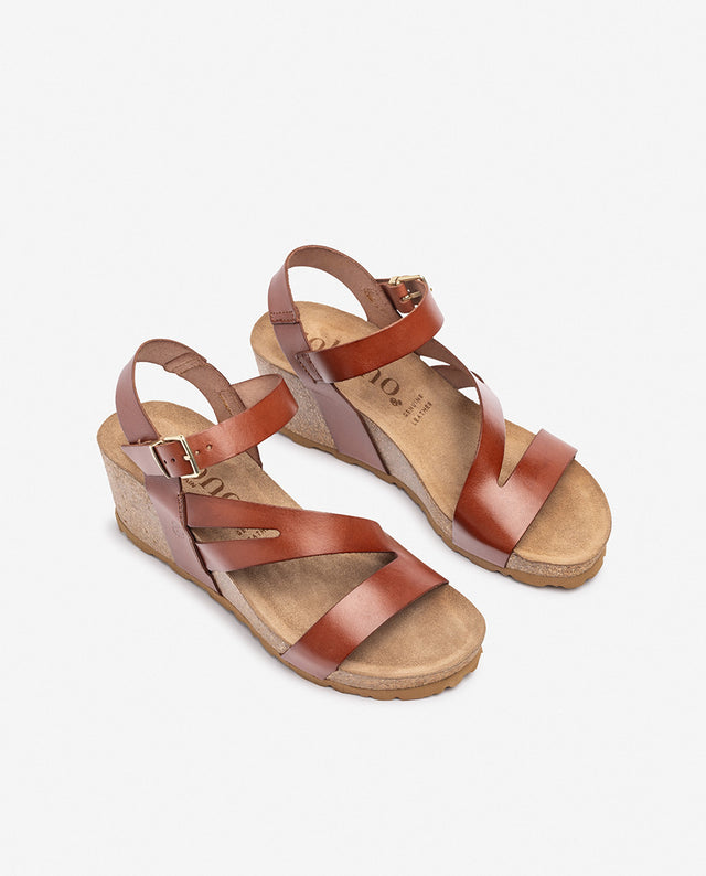 Yokono Sandalia De Cuña CADIZ-302 Marrón